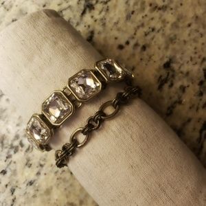 Gold and diamond bracelet only